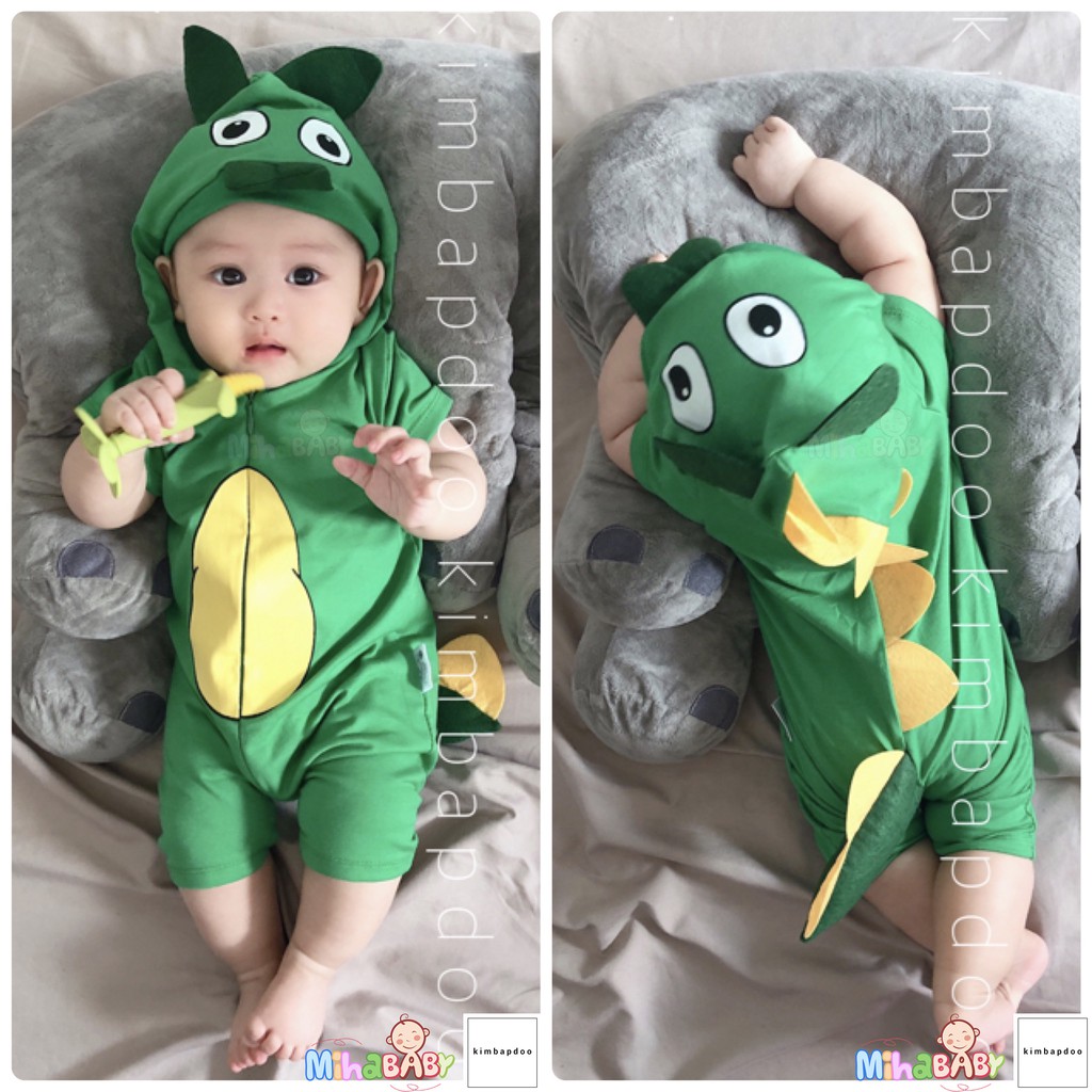BODY hình thú cưng liền nón cho bé - BODYsuit Chó - Vịt - Khủng long - Heo - Gà - Nấm - Ếch - Thỏ hồng - Pika