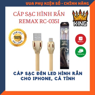 Cáp sạc remax rc-035i hình rắn - cáp iphone