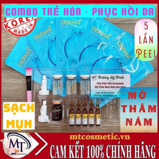 Combo Tảo Trứng Cá Tuyết Derma Peel+ - Tái Tạo Mô Da - Xóa Mụn - Thâm - Phục Hồi Da Hư Tổn - Tùy Chọn NẠ