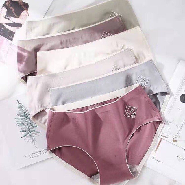 5 Quần lót nữ cotton O2 y tế kháng khuẩn không đường may, quần chip nữ Dễ Thương gợi cảm