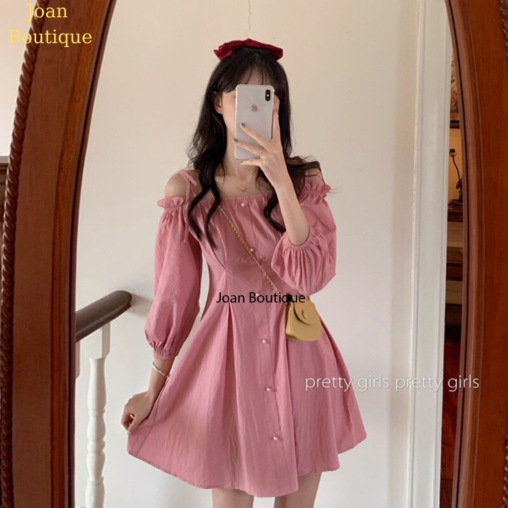 Đầm dự tiệc trễ vai nữ công chúa, váy xinh tiểu thư dáng xòe sang trọng | BigBuy360 - bigbuy360.vn