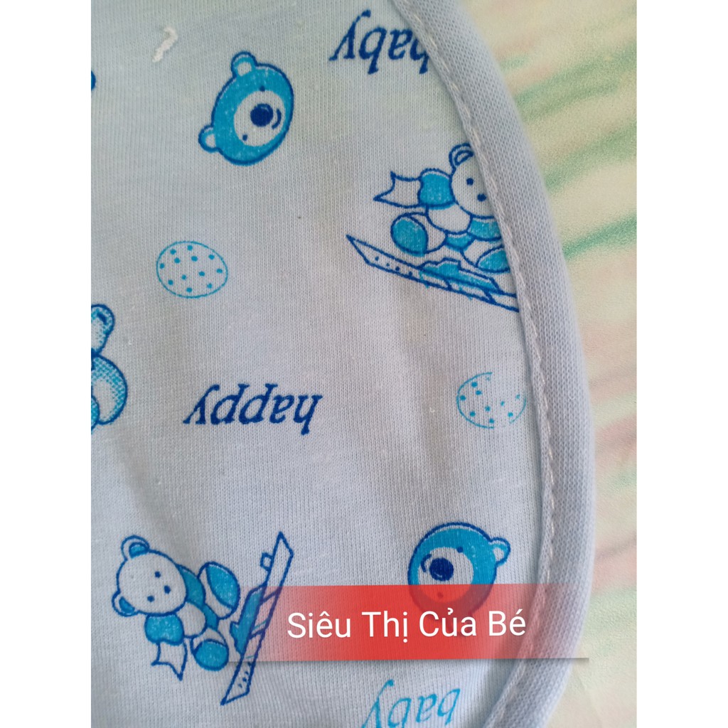 Yếm cotton 2 lớp cột dây cho bé