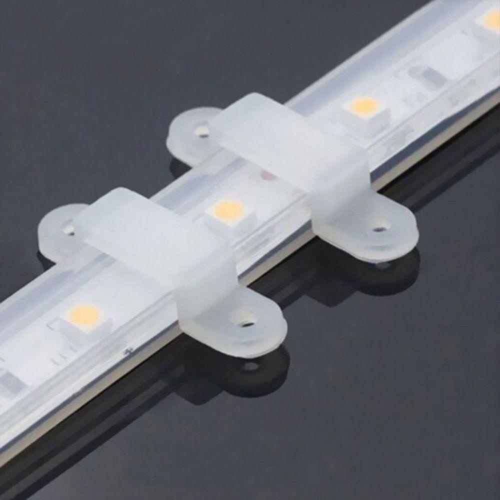 Set 10/ 50 kẹp silicon KUNHEV giữ dây đèn LED 5050 5630 RGB linh hoạt 12mm tiện lợi