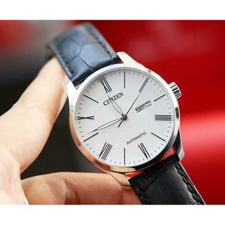 Đồng hồ chính hãng nam citizen nh8350-08a - máy cơ tự động - kính cứng cường lực - dây da