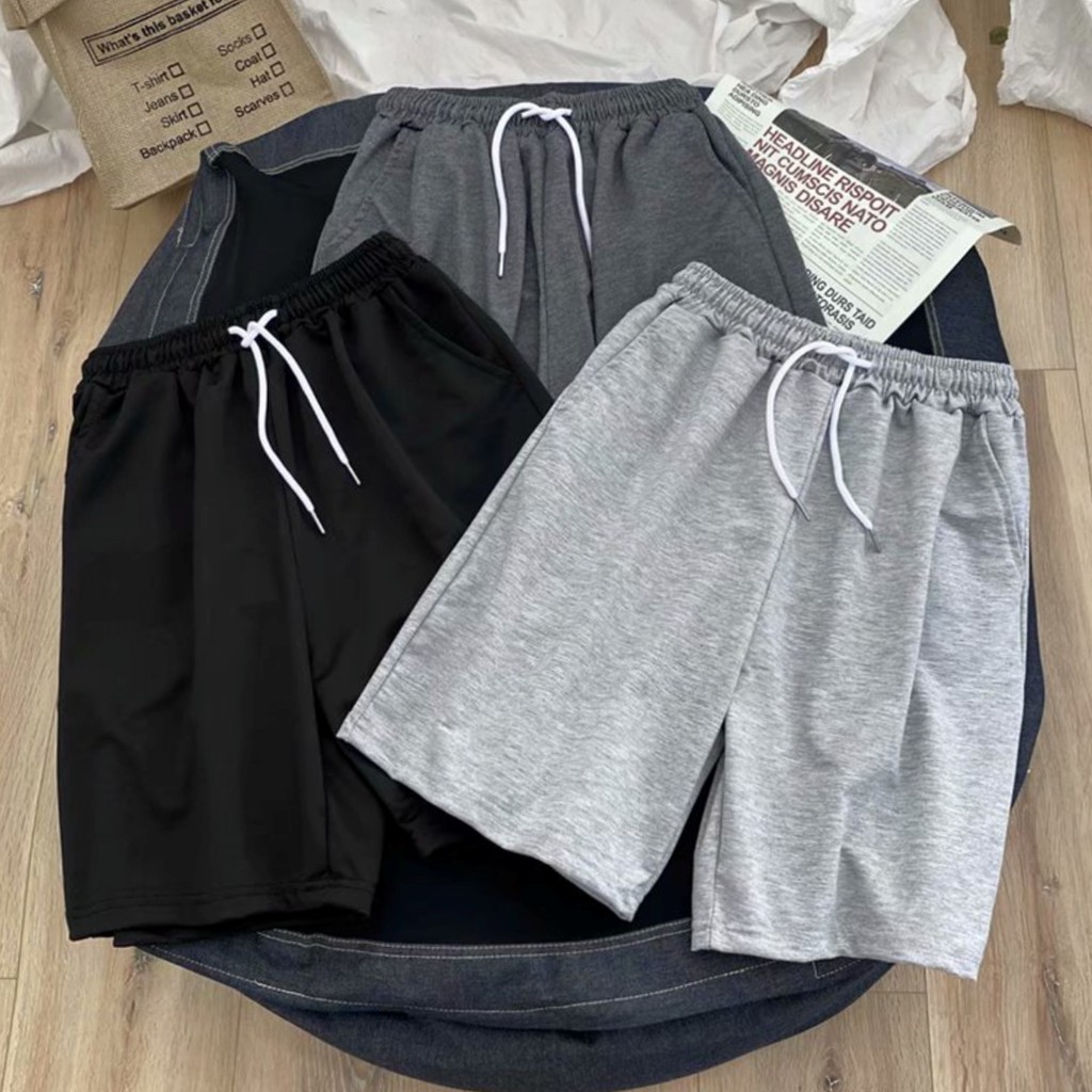 Quần Short, Đùi Nam Màu Đen Trơn Giải Rút Phong Cách Hàn Quốc Chất Nỉ U Mì Hè 2021-QD07 | BigBuy360 - bigbuy360.vn