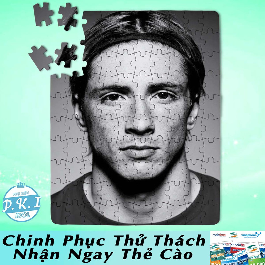 HÀNG XUẤT KHẨU - Tranh Ghép Hình Fernando Torres - Sát Thủ El Niño 1 Thời / Tặng Thẻ Cào Cho Khách Ghép Thành Công