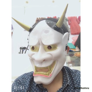 [SIÊU CHẤT] -Mặt nạ hóa trang Oni Noh Hannya trong dịp Halloween - mặt nạ quỷ vương 2 sừng