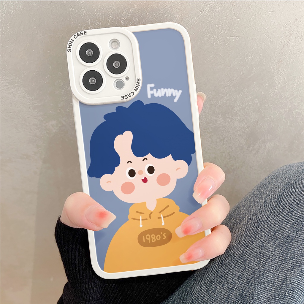 Ốp lưng Oppo A15 A15S A16 A16K A52 A92 A53 A93 A54 A55 A57 2022 A77s A74 A95 A76 A96 silicon dẻo cạnh vuông tóc xù