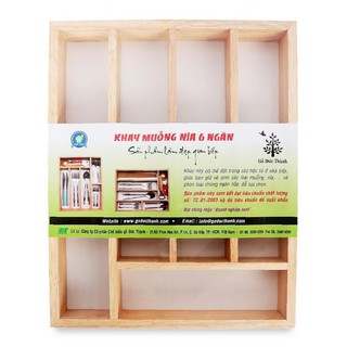 Khay muỗng nĩa 6 ngăn Gỗ Đức Thành 23031