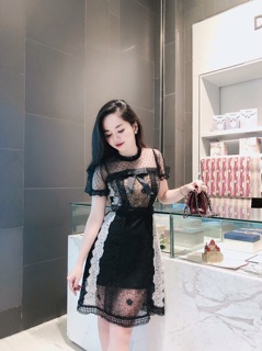 Váy ren trắng tiểu thư
