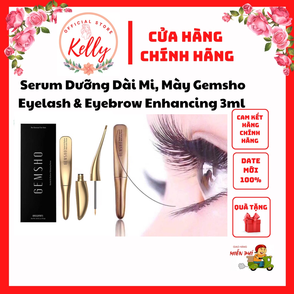 gel Serum dưỡng dài mi mày Gemsho giúp mi dài quyến rũ – mỹ