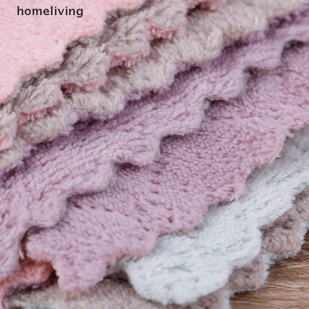 Khăn Lau Chén Dĩa Hình Vuông Bằng Sợi Micro Tiện Dụng Cho Nhà Bếp