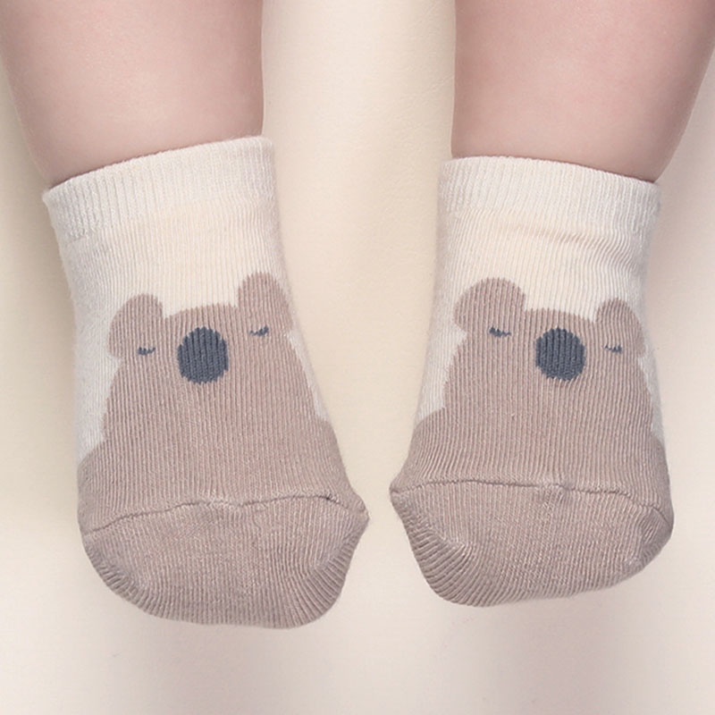 Vớ cotton mềm chống trượt họa tiết hoạt hình dễ thương cho bé sơ sinh từ 0-1 tuổi