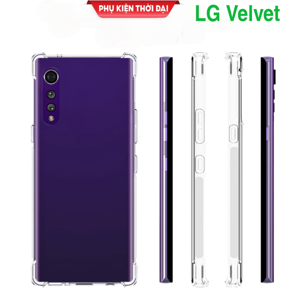 Ốp lưng LG Velvet dẻo trong suốt lồi 4 góc hạn chế ố vàng ôm khít máy