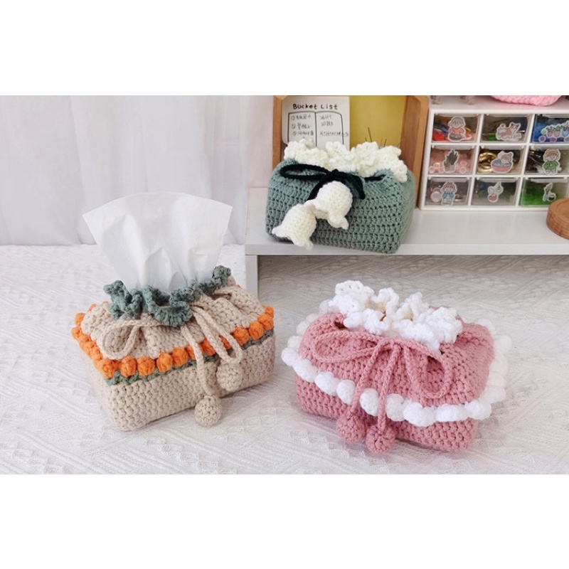 DIY Gói Nguyên Liệu Móc 🧶 Tự Làm Hộp Đựng Khăn Giấy  🧻 - Quà Tặng Handmade Tự Làm Decor [Có hướng dẫn]