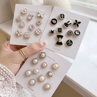 Set 10 khuy cài cúc áo mini, ghim cài áo trang trí được chọn mẫu - Minshop Ksonbi