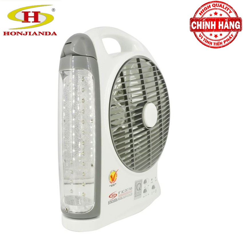 Quạt Sạc và Đèn Sạc Dự Phòng Honjianda HJD-FL101 Led nguồn AC/DC - Loại 1 bình sạc