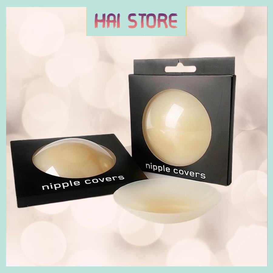 Miếng Dán Ngực Silicon Nhiệt Tự Thân Không Keo, Che Đầu Ti Siêu Dính Bảo Vệ Tàng Hình Nhũ Hoa 380