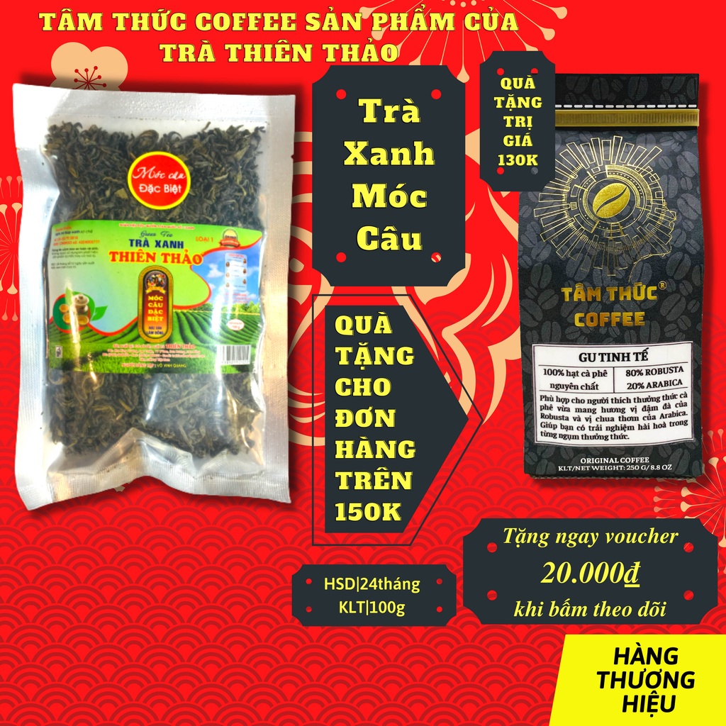 Trà xanh Thái Nguyên móc câu Thiên Thảo 100g, đặc sản Đà Lạt_HÀNG CÔNG TY