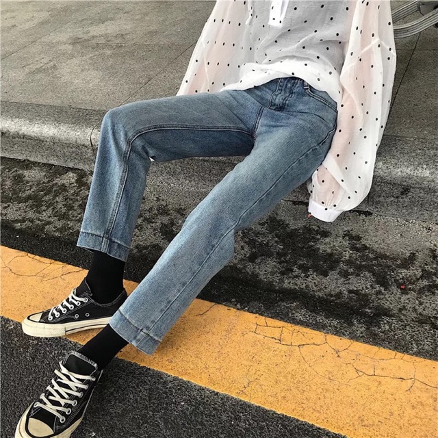 QUẦN JEANS BOYFRIEND DÁNG ĐỨNG MÀU VINTAGE | BigBuy360 - bigbuy360.vn