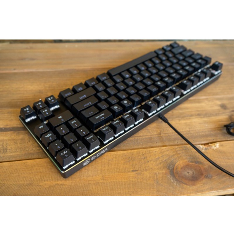 Bàn phím cơ E-DRA EK389 - Outemu switch - Keycap ABS Double Shot - Led siêu sáng màu trắng - Hàng chính hãng