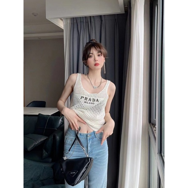 Áo len lưới ba lỗ siêu hot, Áo lưới pra sát nách siêu xinh