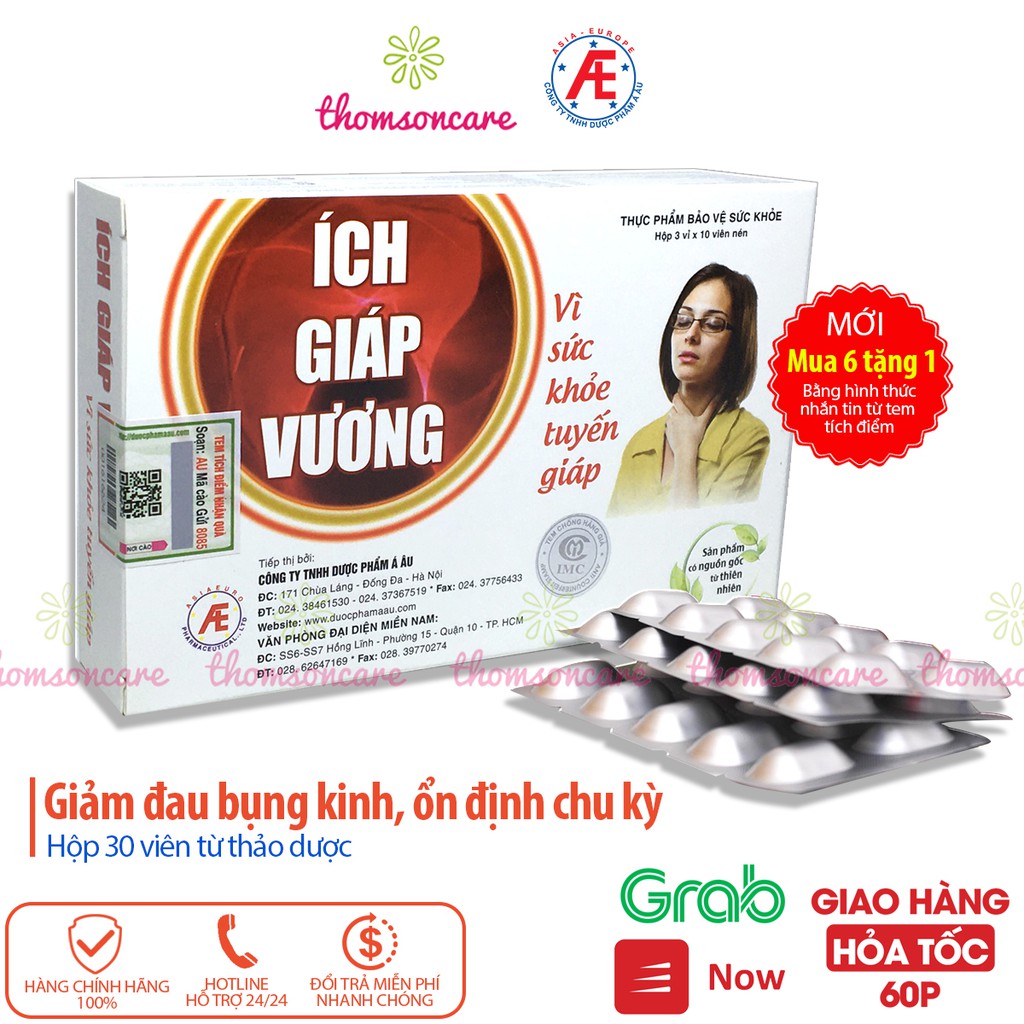 Ích giáp vương Có tem tích điểm - tăng cường sức khỏe tuyến Giáp từ thảo dược