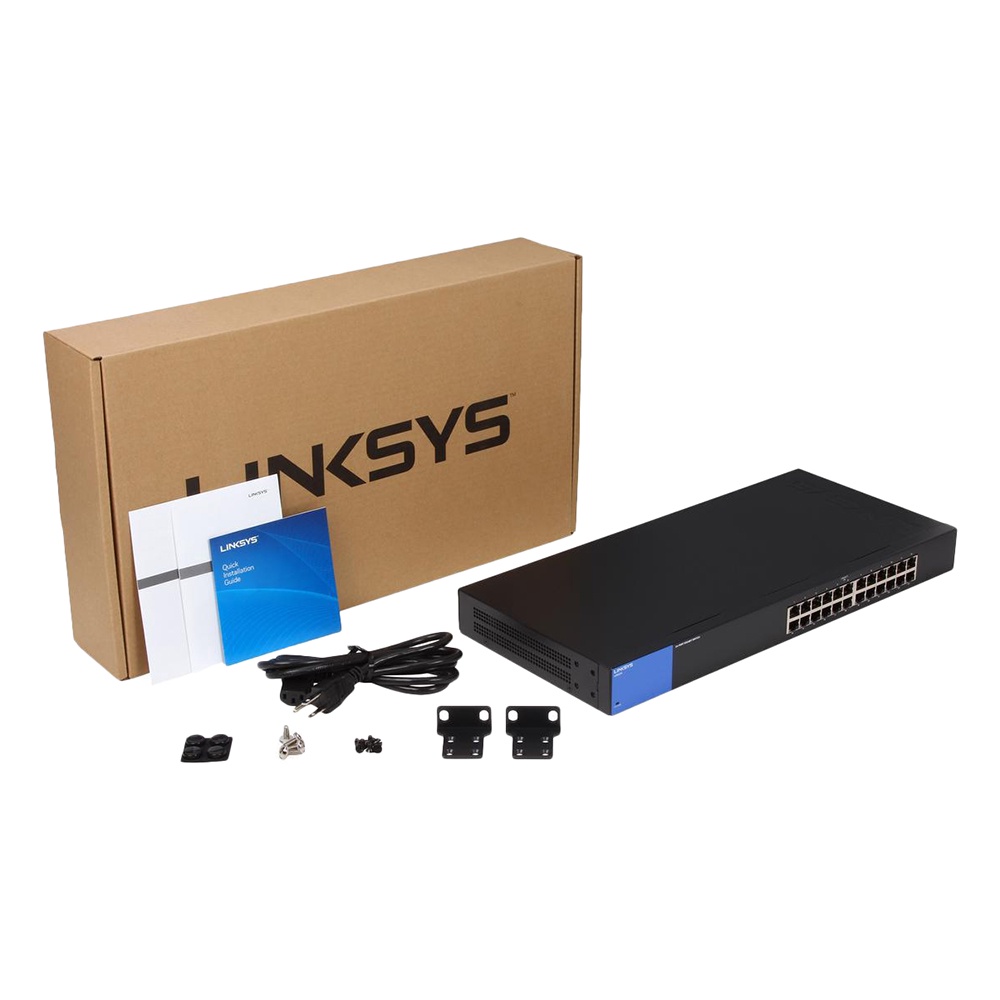 Thiết bị chia mạng Linksys LGS124 24 Cổng Gigabit (Chính Hãng Linksys Việt Nam)