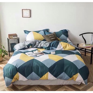 Bộ drap trải giường (Hình Thật) Chần Bông phối cam tim Cotton M2*2M-M4*2M- M6*2M-M8*2M