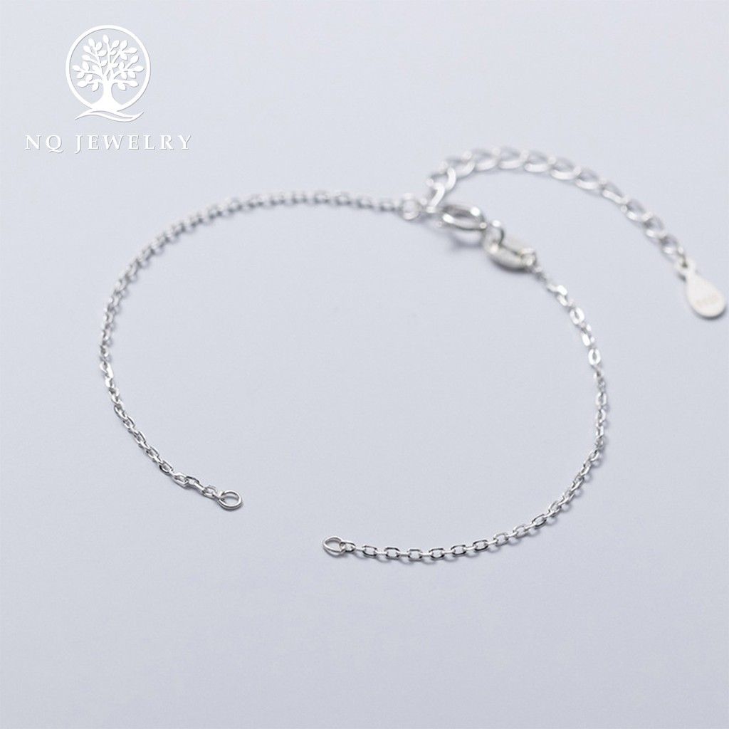 Charm bạc dây xích gắn 2 đầu - NQ Jewelry