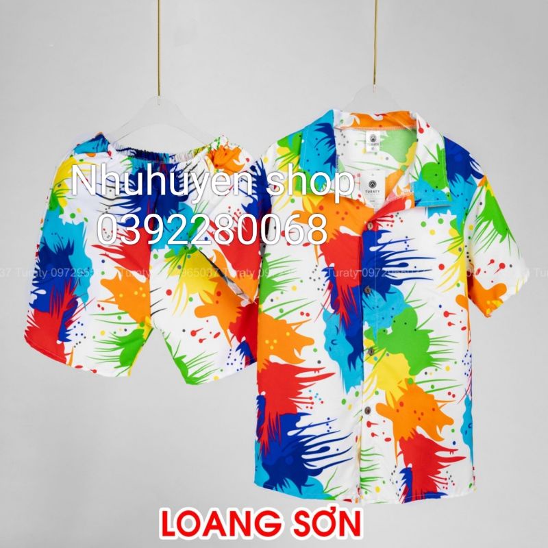 (chất kate thái 1 - kho HCM) bộ loang sơn đi biển, team - bộ hoa quả, trái cây big size- chuyên sỉ lẻ - nhuhuyen shop