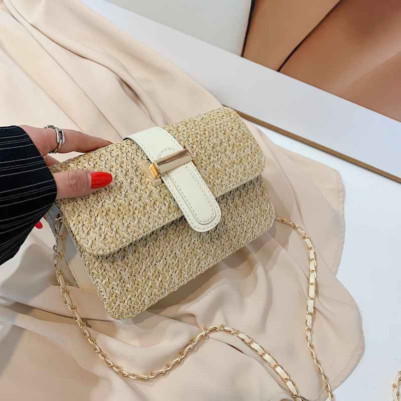 Túi cói Đan Lát Hình Vuông Nhỏ Đơn Giản Thời Trang Xu Hướng Mới