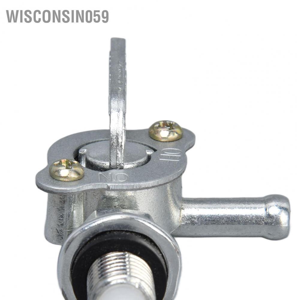 Wisconsin059 5Pcs Fuel Tank Shut Off Valve Male Thread Metal Fitting Set Kit for Engine Generator