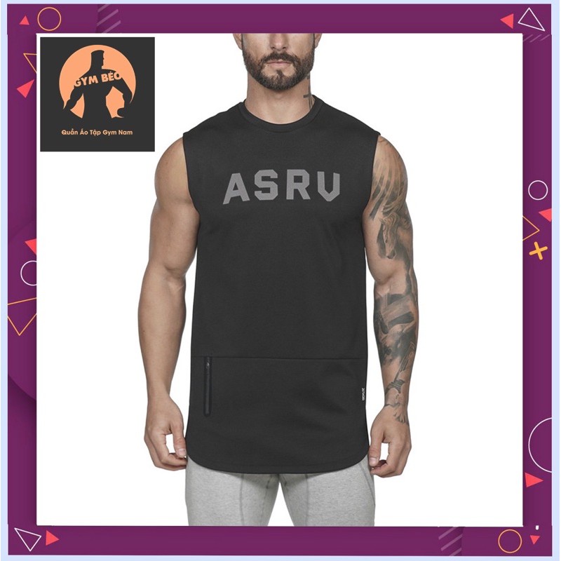 Áo sát nách nam tập gym, chạy bộ ASRV 100% cotton