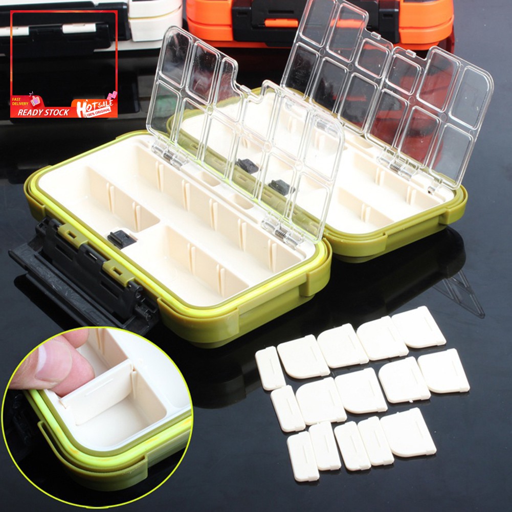 ≈YJ≈Portable 24 Compartments Double Layer Fishing Lure Tackle Plastic Storage Box