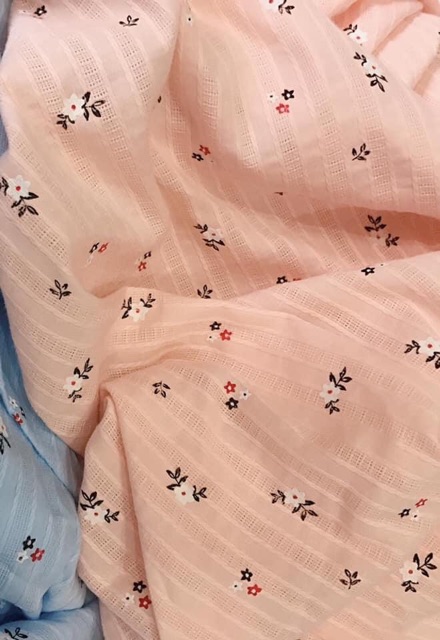 Vải boi thêu hoa siêu mềm