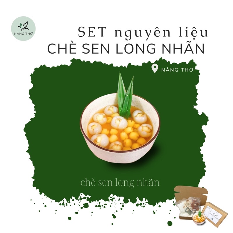 Set chè sen long nhãn tự nấu (Set lớn 30 chén) tặng kèm công thức