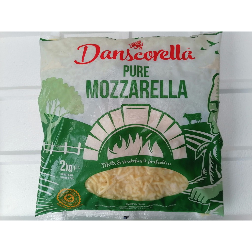 [2 KG] Phô mai sợi Mozzarella / Mix Cheddar DANSCORELLA Chesse (halal)