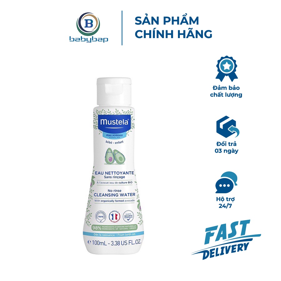 Nước Làm Sạch Không Cần Rửa Lại Mustela No Rinse Cleansing Water