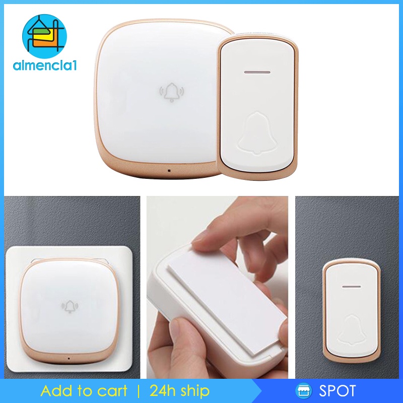 Chuông Cửa Không Dây 5 Mức Âm Thanh Đèn Led Màu Trắng Cho Bé
