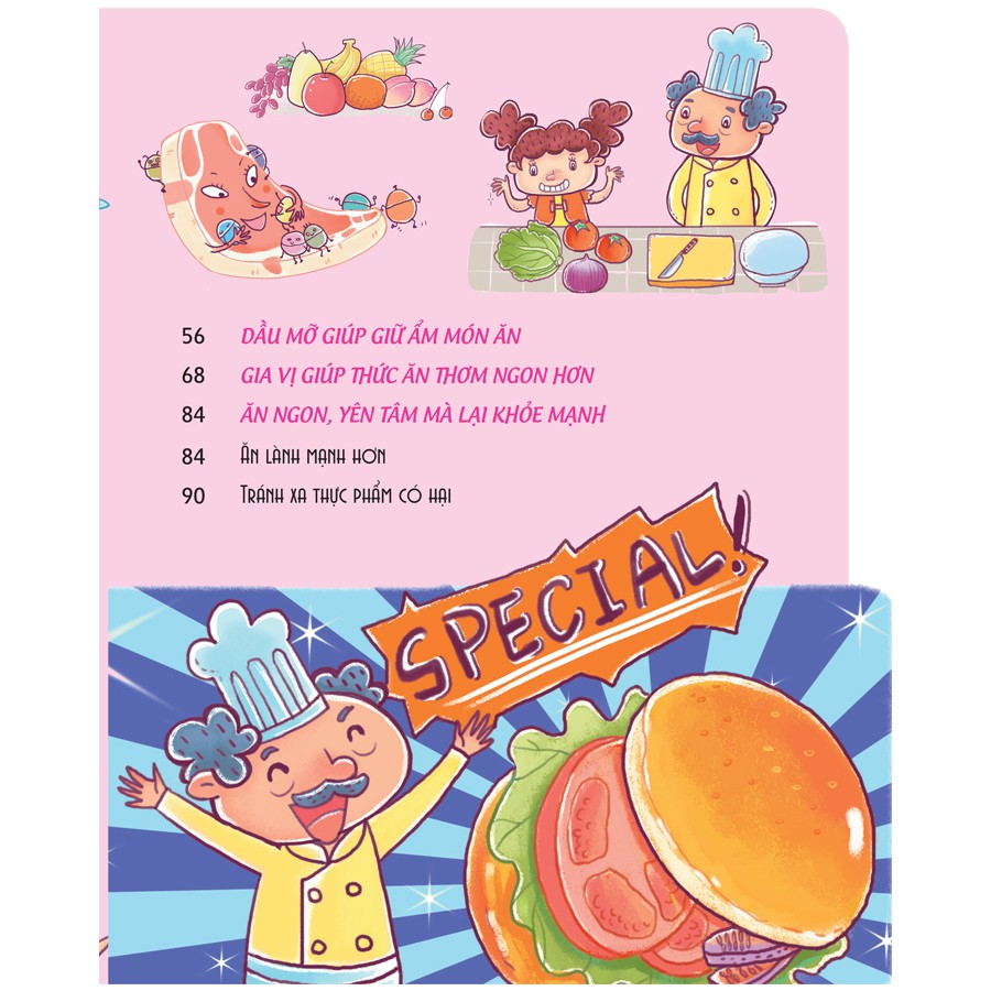 Sách: Phòng Nghiên Cứu Khoa Học Thú Vị - Chiếc Bánh Hamburger To Ngon Lành - Tìm Hiểu Về Thức Ăn (TB)