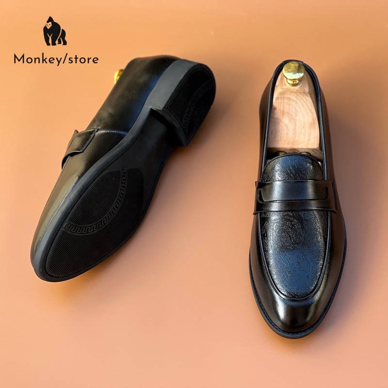 Giày tây nam công sở, giày da nam dập vân thiết kế - Mã MK13 ( Ảnh và video độc quyền - Bảo hành 12 tháng )
