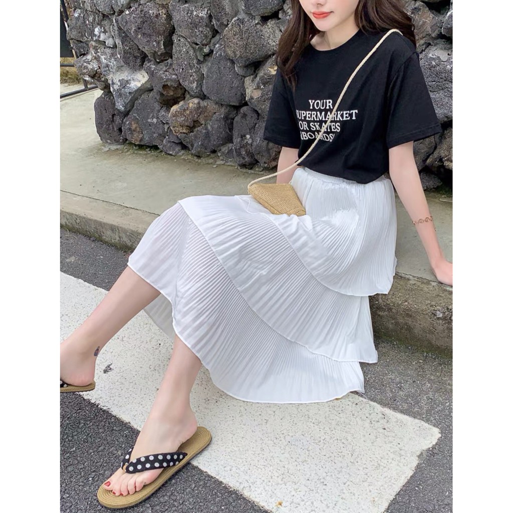 Chân váy xòe von 3 tầng dài 66cm, Chân váy tầng dáng dài CV305🧡 | BigBuy360 - bigbuy360.vn