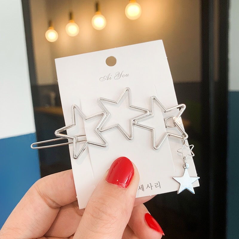 1 Kẹp Tóc Nữ Màu Sắc Ngọt Ngào Phong Cách Hàn Quốc