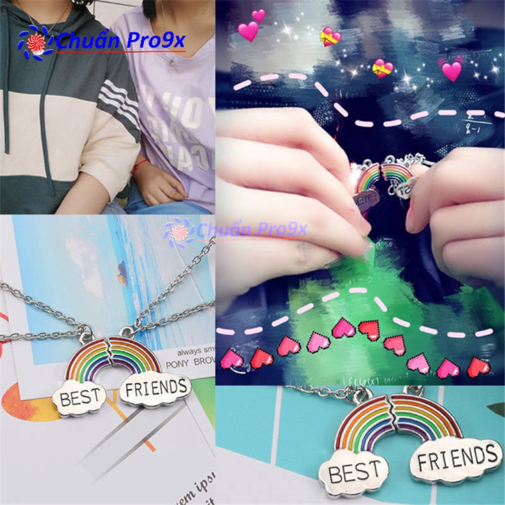 SET 2 Dây Chuyền Cầu Vồng BEST &amp; FRIENDS Rainbow LGBT