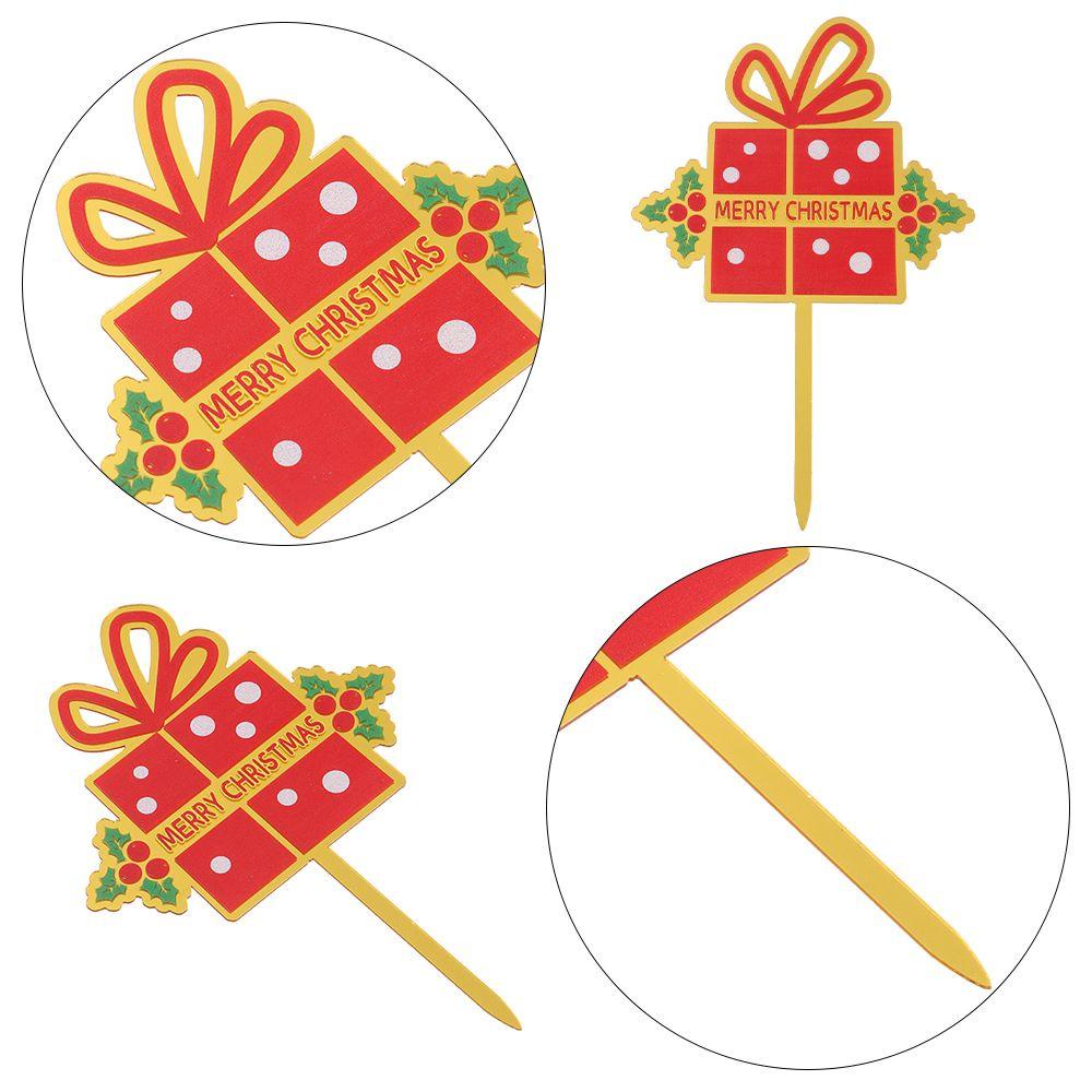 1 Que Cắm Trang Trí Bánh Kem Bằng Acrylic Phong Cách Giáng Sinh DIY