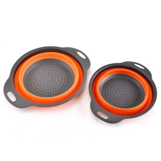 Set 2 rổ silicone gấp gọn