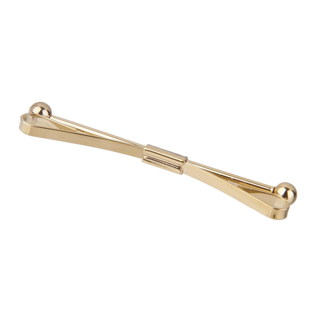 Set 2 Kẹp Cà Vạt Màu Vàng / Bạc Thời Trang Cho Nam