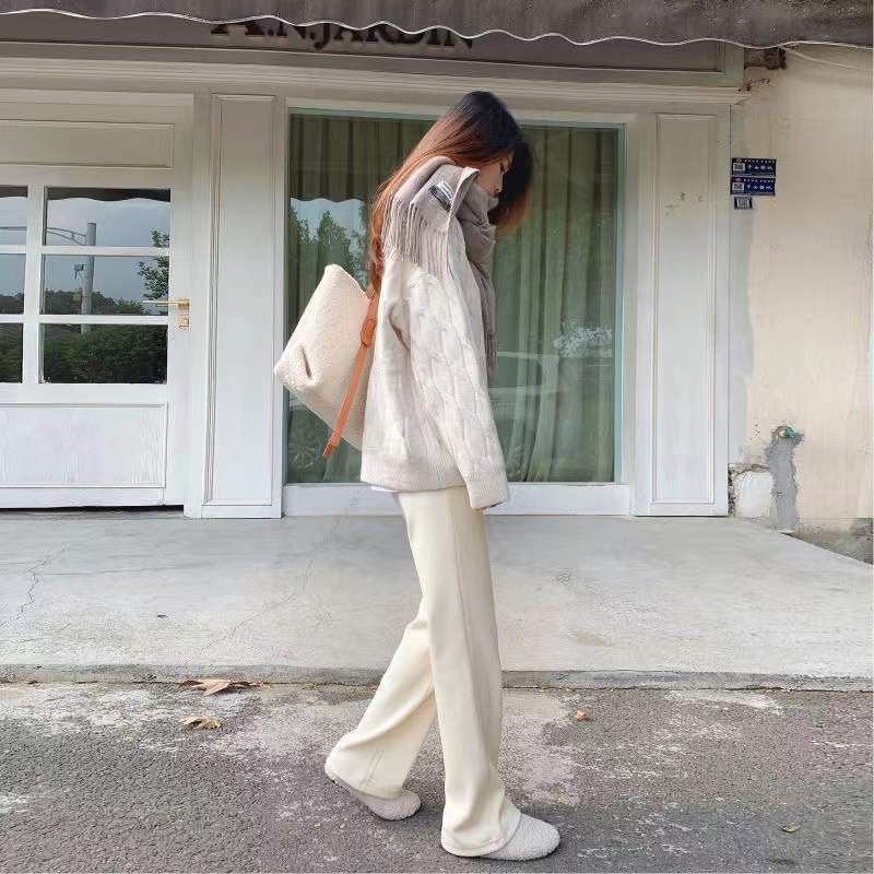 Quần dài nữ ống rộng thời trang phong cách Hàn Quốc