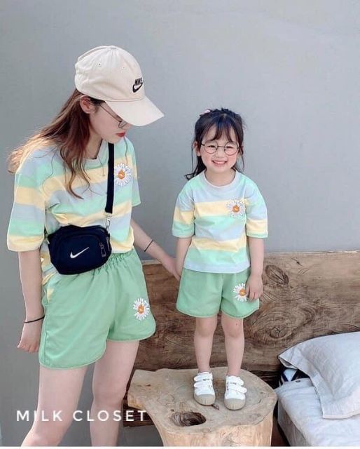 [Chính hãng StarKids size 10-70kg] Đồ bộ cho mẹ và bé gái , bé trai siêu xinh 100% cotton chính phẩm mềm mịn